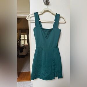 Reformation Teal Strapless Dress